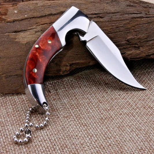 Pocket Folding Blade Knife Stainless Steel Outdoor Survival Key Chain Knife